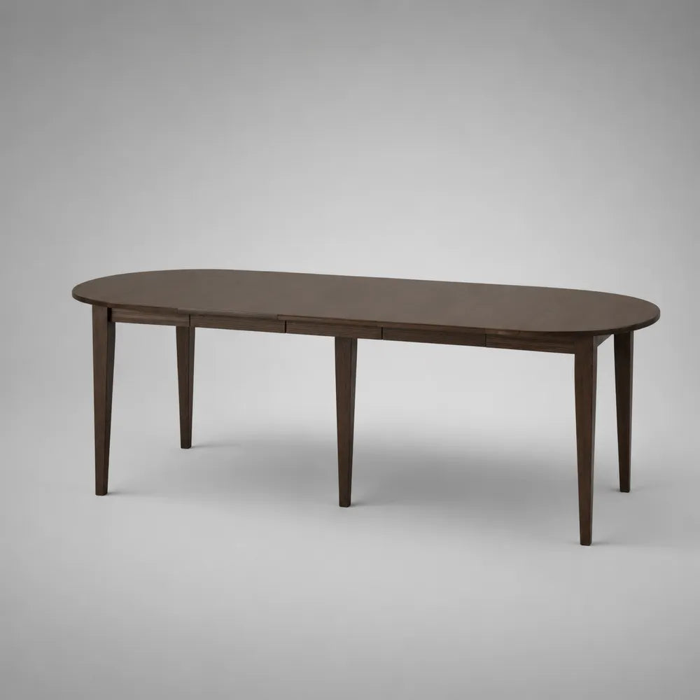 Tavolo da pranzo ovale in MDF effetto noce marrone 220x100x75 cm