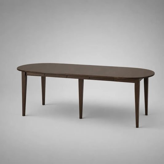 Tavolo da pranzo ovale in MDF effetto noce marrone 220x100x75 cm